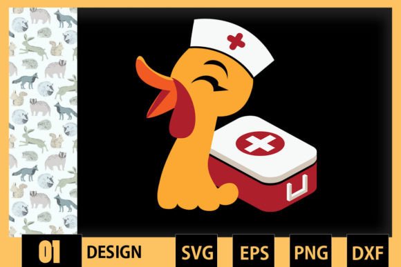 A Thanksgiving Turkey Design for Healthcare Apparel