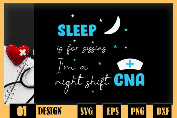 Evaluating the Night Shift CNA Nurse Embroidery Design