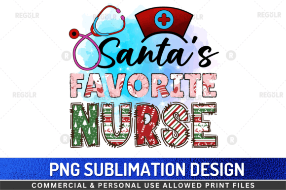 Santa's Favorite Nurse Embroidery Design